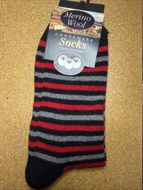 Connemara Merino Wool Irish Walking Socks  L New